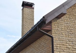 Gutters protection installed on a home.