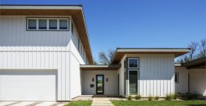 Home with James Hardie vertical siding