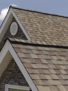 Close view of beautiful shingles in multiple shades of brown